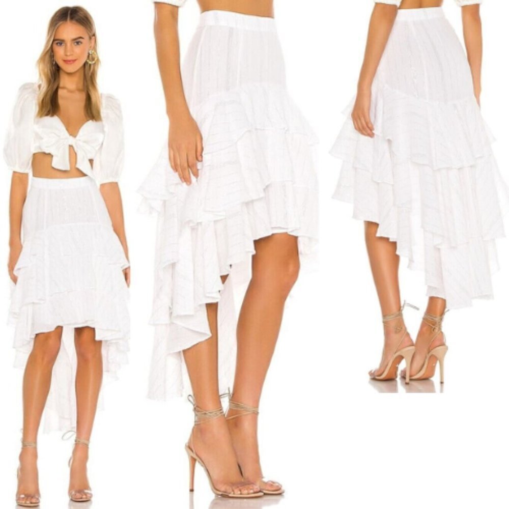 NEW! Majorelle My Dearest Skirt In White Stripe NWT 16082
